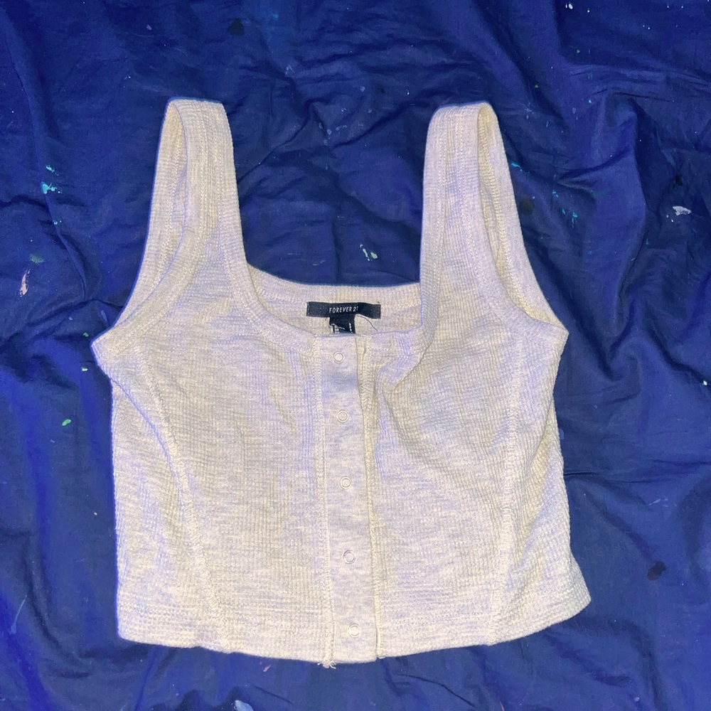Grey Crop Top